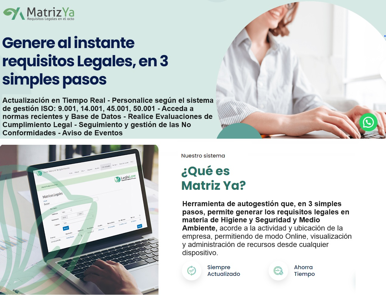 Descripcion del servicio MatrizYa